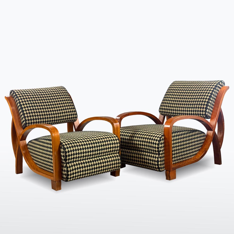 Párová křesla se stolkem-detail