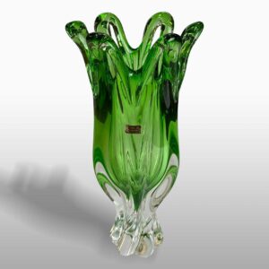 váza z hutní skla - zelená - Egermann