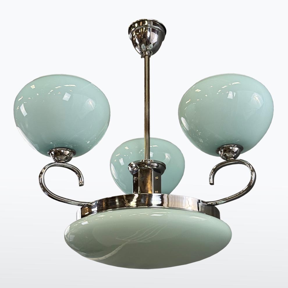 Chromovy lustr Art-Deco T 8267