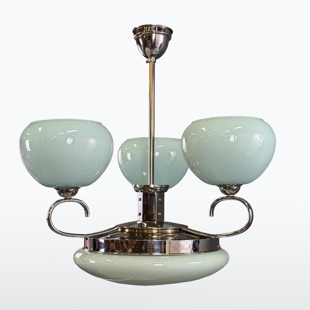 Chromovy lustr Art-Deco -detail-T 8267