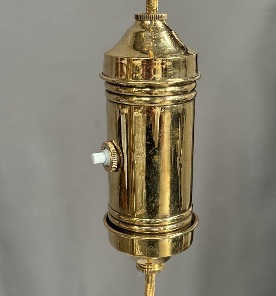 Mosazná stojací lampa-detail3