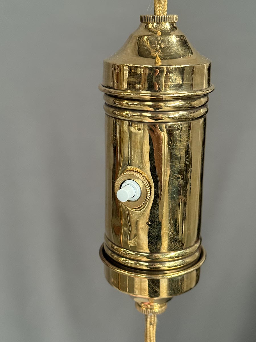 Mosazná stojací lampa-detail5