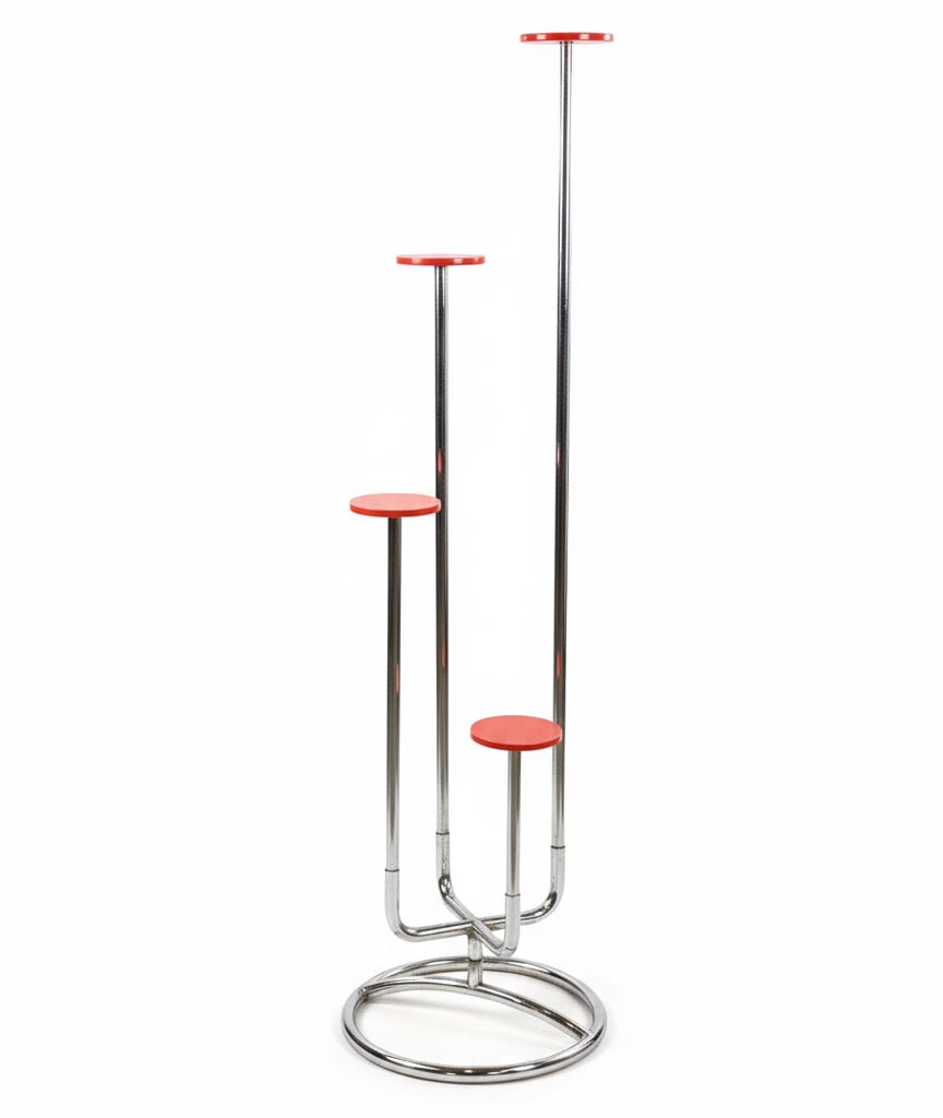 Chromovy květinovy stolek