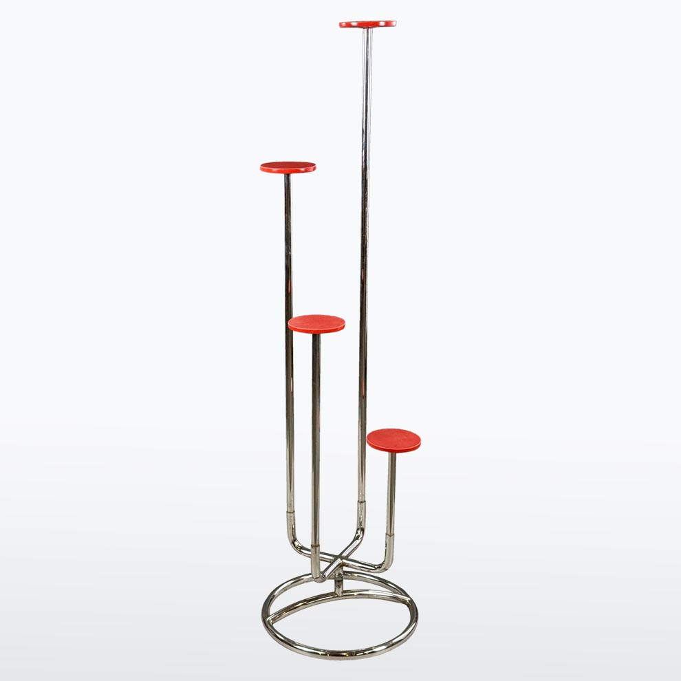 Chromovy květinovy stolek-detail