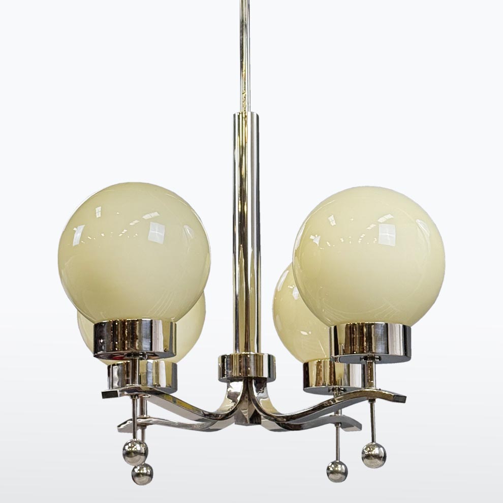 Chromovy lustr Art-Deco T 8491