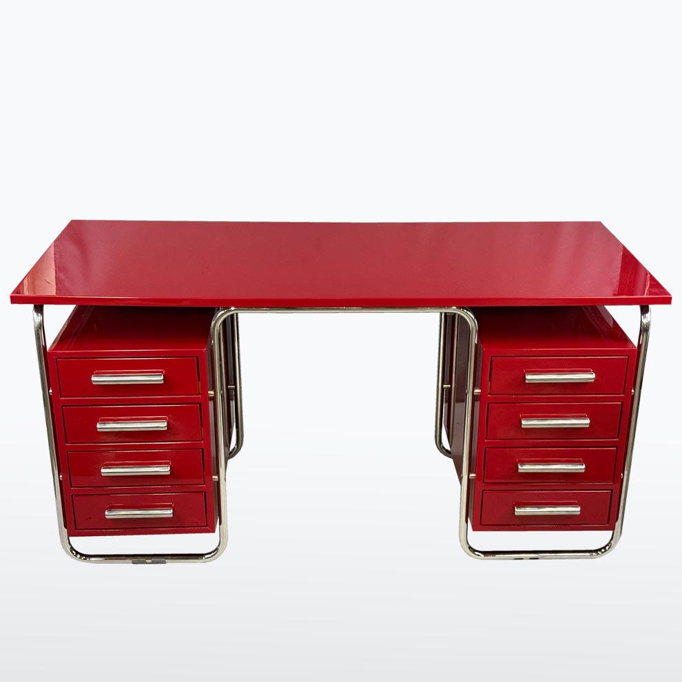 Chromovy psaci stul s kresilkem-detail11