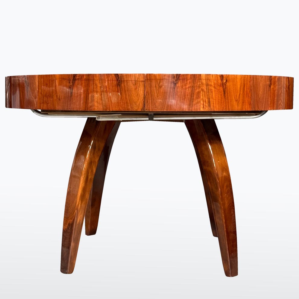 Jidelni kulaty stul J. Halabala-detail