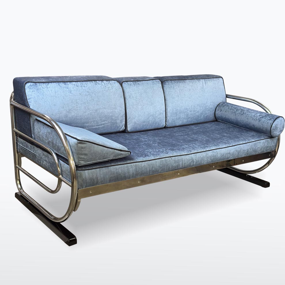 Chromový gauč-detail