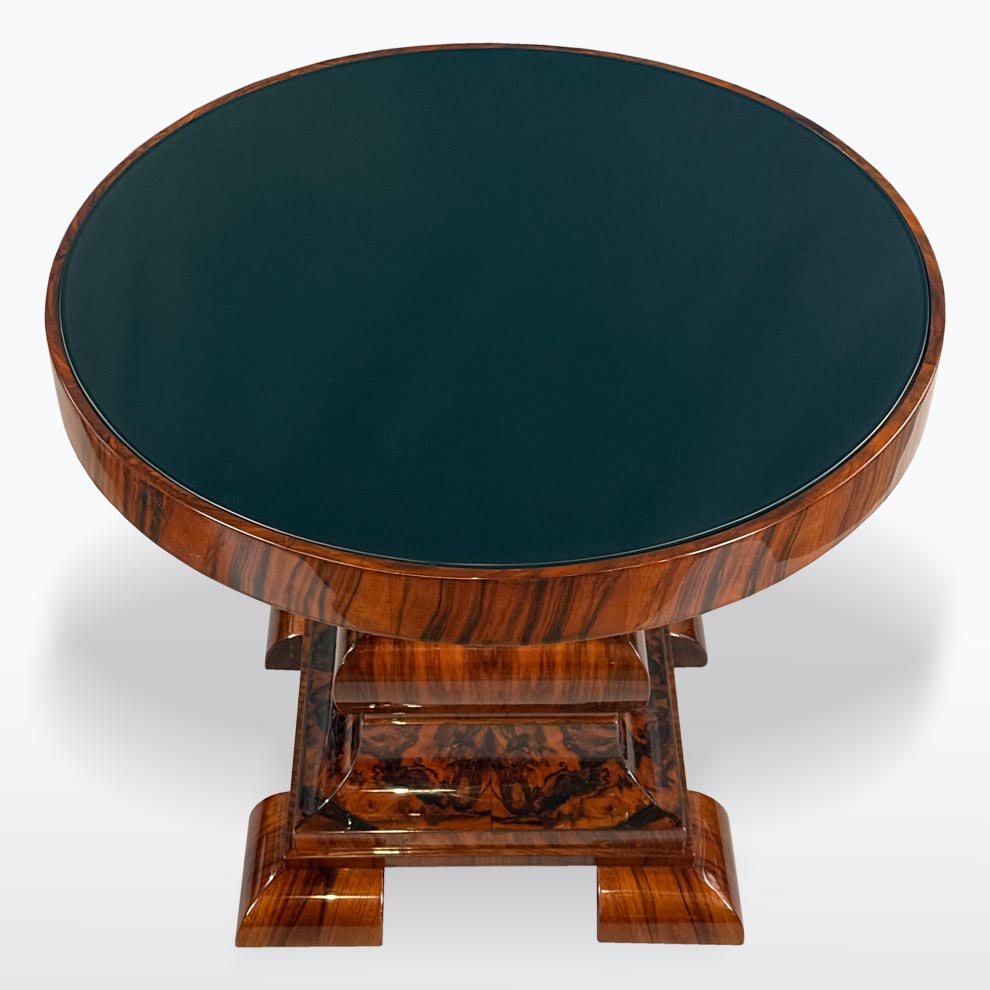 Kulatý luxusní stolek Art-Deco-detail