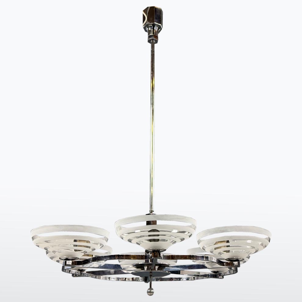 Chromový lustr Art-Deco-detail2- T 7917
