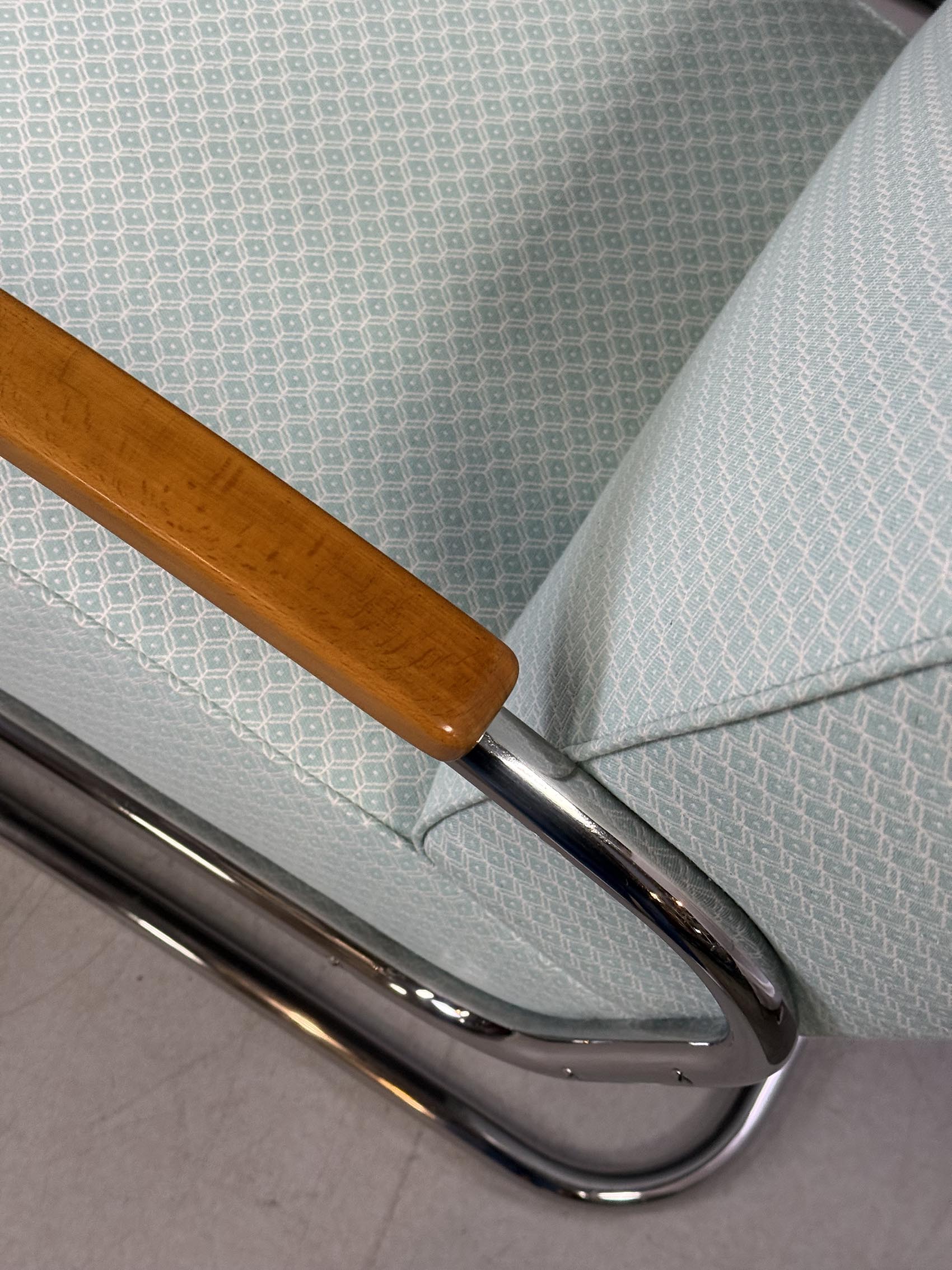 Chromovaná párová křesla -detail6-S-411